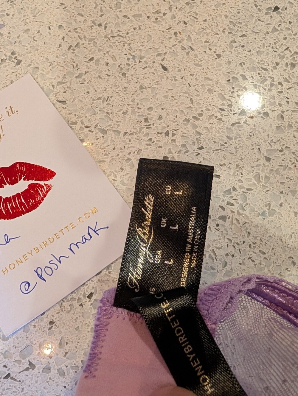 Honey Birdette Roison Purple L suspenders - Picture 3 of 7